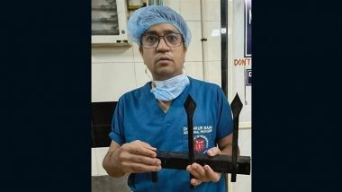 Lucknow: Dr Ankur Bajaj Successfully Removes Iron Rod From 3-Year-Old Boy’s Head and Shoulder at King George’s Medical University After 20 ft Fall in Uttar Pradesh