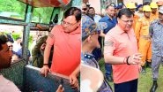 Uttarakhand Cloudburst: CM Pushkar Singh Dhami Visits Disaster-Affected Areas, Assures Locals of All Help (See Pics)