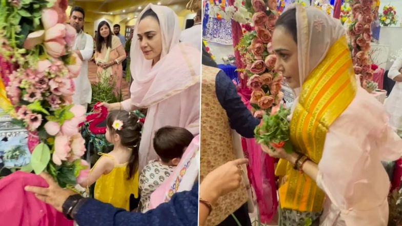 &lsquo;Janmashtami at the Valley Hindu Temple Was So Heartwarming&rsquo;: Preity Zinta Shares Glimpse of Her Krishan Janmashtami Celebration in the US (Watch Video)