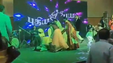 Sudden Death Caught on Camera in Chengalpattu: Woman Collapses and Dies While Dancing at Wedding Reception During Singer Velmurugan’s Performance; Video Goes Viral