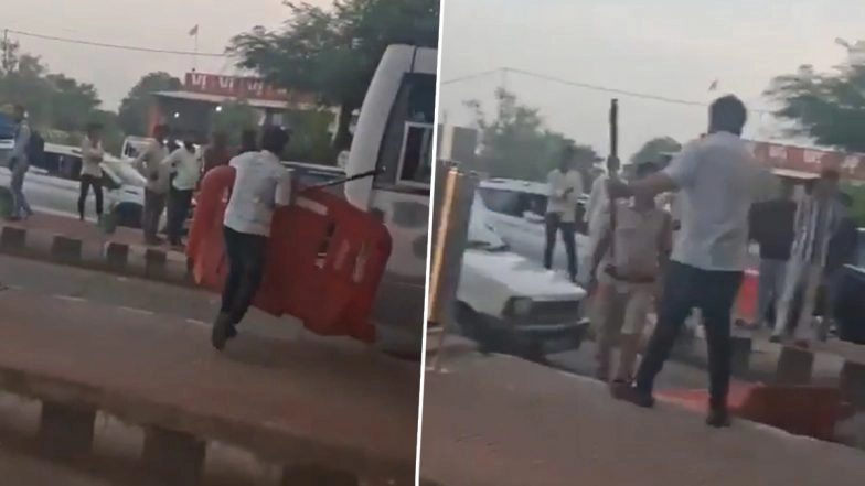 ‘Chacha Vidhayak Hai Hamare’: BJP MLA Manoj Chaudhary’s Nephew Brandishes Hockey Stick, Abuses Toll Employees Over Fee Demand in Dewas; Video Surfaces