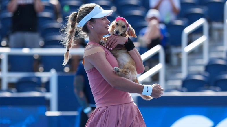 Anna Kalinskaya Shares Adorable Moment With Dog Bella After Victory Over Amanda Anisimova in Cincinnati Open 2025 Third Round Match (See Pics)