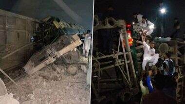 Pakistan Train Derailment: 29 Passengers Injured As Islamabad Express Derails Near Kala Shah Kaku in Punjab’s Sheikhupura (Watch Videos)