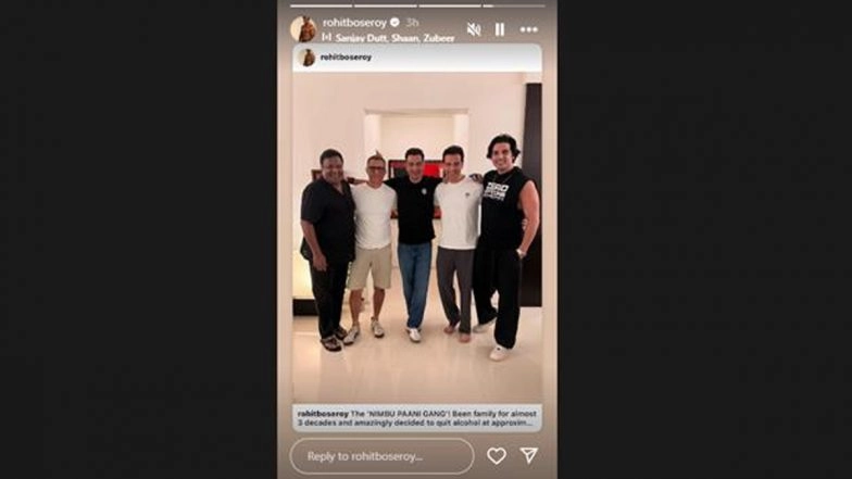 &rsquo;Nimbu Paani Gang&rsquo;: Ronit Roy, Rohit Roy, Zayed Khan and Sanjay Suri Celebrate 3 Decades of Friendship With &lsquo;Nimbu Paani&rsquo; After Ditching Alcohol