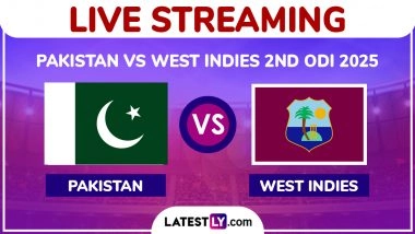 Pakistan vs West Indies Live Streaming Online, 2nd ODI 2025: How To Watch PAK vs WI Cricket Match Free Live Telecast on TV?