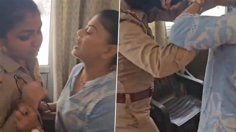 Agra: Woman Threatens Suicide, Accuses Trans-Yamuna Police of Harassment; Cops Deny Charge, Share Video Showing Her Assaulting Lady Officer
