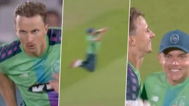 Caught Curran Bowled Curran! Sam Curran Takes Catch Off Brother Tom Curran's Bowling To Help Oval Invincibles Win The Hundred 2025 Match Against Welsh Fire (Watch Video)