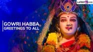 Gowri Habba 2025 Images and Gowri Ganesha HD Wallpapers For Free Download Online: Share Messages, Wishes and Greetings To Celebrate the Festival