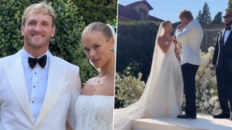 YouTuber and WWE Star Logan Paul Marries Model Nina Agdal in Lavish Lake Como Wedding Ahead of Wrestling Comeback vs John Cena (View Pics and Watch Video)