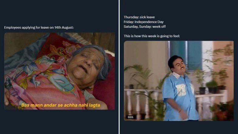 August 14 ‘Sick Leave’ Jokes: Ahead of Independence Day 2025 Long Weekend, the Internet Is Flooded With Hilarious Sick Leave Memes and Funny Instagram Reels