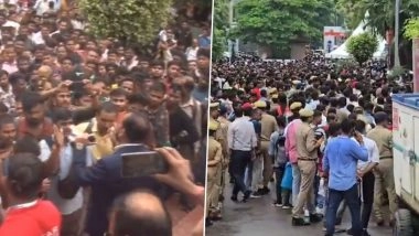 Rozgar Mahakumbh 2025: Lucknow Job Fair Sees Massive Crowd of Youth Seeking Employment, Videos Surface