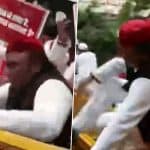 Akhilesh Yadav Jumps Over Police Barricade During INDIA Bloc Leaders’ March to EC Office in Delhi Over Bihar SIR, ‘Voter Fraud’ Allegations (Watch Video)
