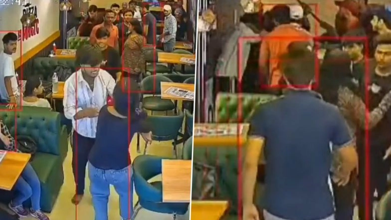 Hapur Shocker: Youth Beaten Up With Iron Rod by Girlfriend’s Brother at Pepper’s Pizza in Uttar Pradesh, Disturbing Video Surfaces