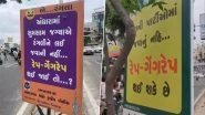 &lsquo;Do Not Attend Late Night Parties, You Could Be Raped&rsquo;: Gujarat Traffic Police Draws Flak Over Misogynistic Safety Posters Blaming Women for Sexual Violence
