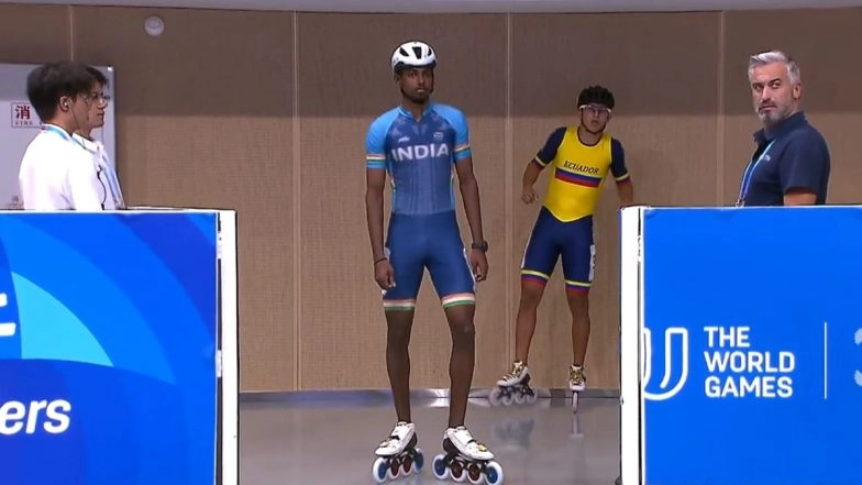 Anandkumar Velkumar Fetches India's First-Ever Roller Sports Medal, Bags Bronze At World Games 2025 in 1000m Sprint