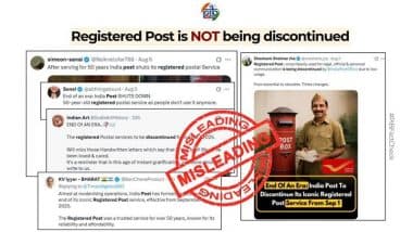 Is India Post Really Ending Registered Post From September 1, 2025? PIB Fact Check Debunks Misleading Claim