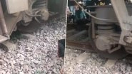Uttar Pradesh Train Derailment: 2 Coaches of Muzaffarpur-Sabarmati Jan Sadharan Express Derail at Kanpur-Tundla Section; No Casualties Reported (Watch Video)