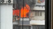 Mumbai Fire: Blaze Erupts at Dattani Tower on Kora Kendra Road in Borivali, No Casualties Reported (Watch Video)