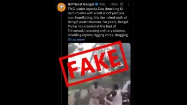Did TMC Leader Jayanta Das Assault West Bengal Police SI Samir Sinha? Fact Check Finds BJP Used Old Video of Incident From Bihar’s Motihari To Attack TMC
