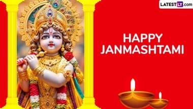 Happy Janmashtami 2025 Greetings: Bal Gopal Wallpapers, WhatsApp Stickers, Images & Messages