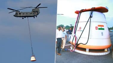Gaganyaan Human Spaceflight Mission: ISRO Successfully Completes Air Drop Test at Sriharikota