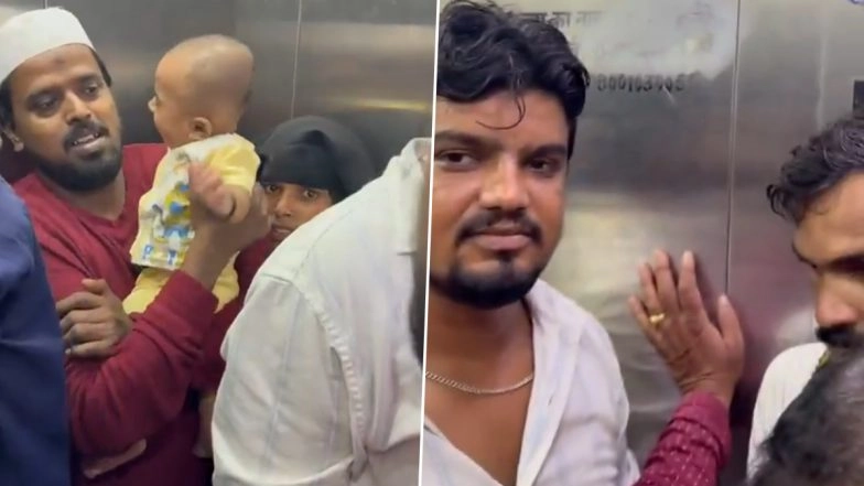 Lift Horror Inside UP’s Biggest Govt Hospital: People Trapped in KGMU Lift Try Calling Incharge, But Only 9 Digits of His Number Listed; Video Surfaces