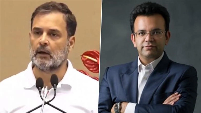 Rahul Gandhi Claims Arun Jaitley Was Sent To ‘Threaten’ Him for Opposing Farm Laws; Rohan Jaitley Fact-Checks Him by Saying ‘Laws Introduced in 2020, Father Passed Away in 2019’ (Watch Video)