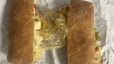 Gurugram Man Finds Plastic Glove Inside Sandwich Ordered on Zomato From ‘Salad Days’, Customer’s Post Prompts Apologies and Investigation by Both Platform and Restaurant
