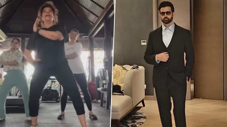 &lsquo;Mama You Are Amazing&rsquo;: Hrithik Roshan&rsquo;s Mom Dances to &lsquo;Aavan Jaavan&rsquo; Hook Step From &lsquo;War 2,&rsquo; Actor Shares Adorable Video Praising Her Moves (Watch)