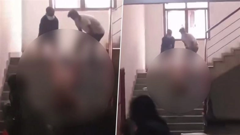 Bettiah: Viral Video of 2 People Dragging Naked Dead Body on Staircase at GMCH Sparks Outrage, Prashant Kishor’s Jan Suraaj and AAP Slam Bihar Govt (Viewer Discretion Advised)