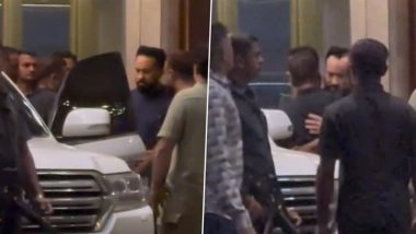 Salman Khan Visits Longtime Bodyguard Shera’s House After His Father Sunder Singh Jolly’s Demise, Comforts Him With a Hug (Watch Video)