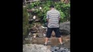 Disgusting Act Caught on Camera at Lonavala’s Bushi Dam: Man Urinates in Stream as Another Swims Just Metres Away, Video Goes Viral