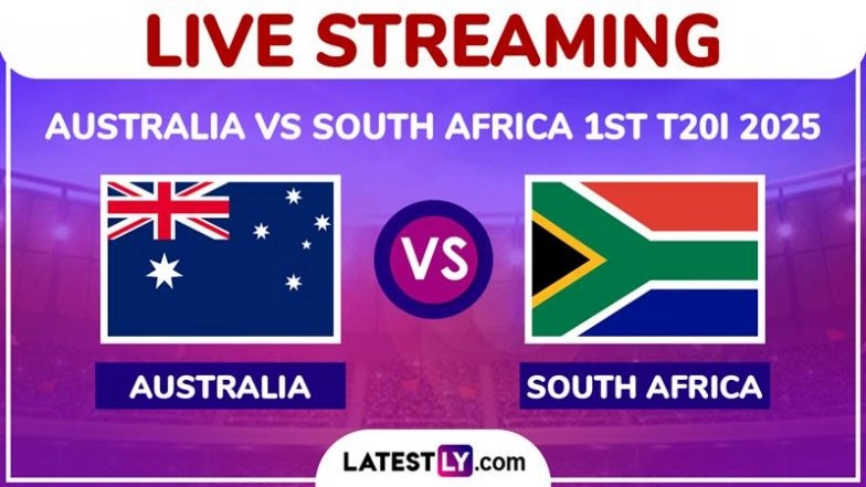 Australia vs South Africa Live Streaming Online, 1st T20I 2025: How To Watch AUS vs SA Cricket Match Free Live Telecast on TV?