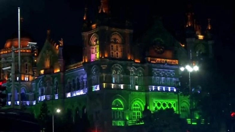 Independence Day 2025: CSMT and BMC Buildings in Mumbai Illuminated in Tricolour on Eve of 79th Swatantrata Diwas (Watch Video)