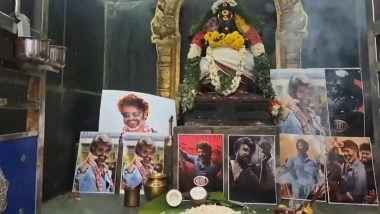 Rajinikanth’s Fans Perform Special Pooja in Tamil Nadu a Day Ahead of ‘Coolie’ Release on August 14 (Watch Video)