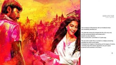 ‘Stripped the Film of Its Very Soul’: Dhanush Voices Disappointment Over AI-Created Climax In Re-Release Version of His 2013 Drama ‘Raanjhanaa’