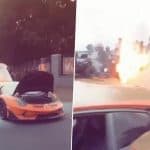 Lamborghini Aventador on Fire in Bengaluru: Luxury Sports Car Belonging to Influencer Sanjeev Aka Nimma Mane Maga Sanju Engulfs in Blaze, Industrialist Gautam Singhania Shares Video on X
