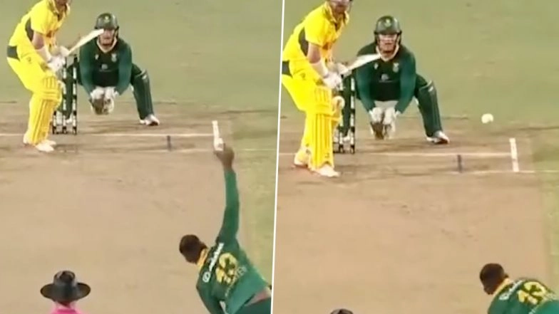 Prenelan Subrayen Bowling Video: Watch South African Spinner Bowl As He Gets Reported for Suspect Action During AUS vs SA 1st ODI 2025