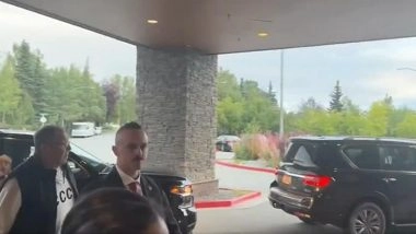 Donald Trump-Vladimir Putin Meeting: Ahead of High-Stakes Meeting, Sergey Lavrov Arrives in Alaska Wearing ‘CCCP’ T-Shirt, Russian Abbreviation of USSR (Watch Video)