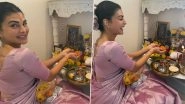 Ganesh Chaturthi 2025: Jacqueline Fernandez Welcomes Ganpati Bappa Home for the First Time (Watch Video)