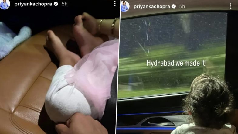 ‘Mama’ Priyanka Chopra, Daughter Malti Have ‘Made It’ to Hyderabad