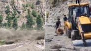 Himachal Pradesh Cloudburts: Local Connectivity Disrupted As 3 Bridges in Mayad Valley, Lahaul and Spiti Get Washed Away (Watch Video)