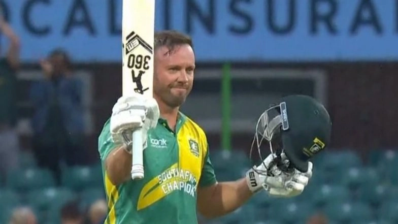 South Africa Champions Win WCL 2025; AB de Villiers’ 60-Ball 120 Helps SA-C Defeat Pakistan Champions in Final To Clinch Title (Watch Videos)
