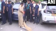 India News | Delhi CM Rekha Gupta Launches 'Delhi Ko Koode Se Azaadi' Campaign, Cleans Waste at WCD Office
