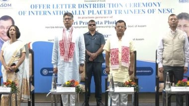 India News | Assam Minister Pijush Hazarika Distributes Offer Letters to Trainees of North-East Skill Development Centre in Guwahati