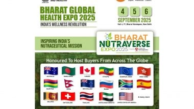 Business News | Limited Stalls Left at Bharat Nutraverse Expo 2025 South Asia's Premier Nutraceutical Trade Event at Bharat Mandapam, New Delhi