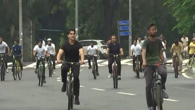India News | Delhi: Enthusiastic Participation Marks 'Fit India Sundays on Cycle' Event