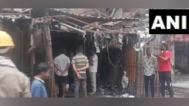 India News | Jharkhand: Fire Breaks out at Shops in Ranchi's Sahajanand Chowk, Doused