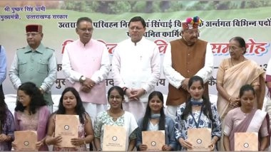 India News | Uttarakhand CM Dhami Distributes Appointment Letters to Selected Candidates Under Irrigation Dept and Transport Corporation