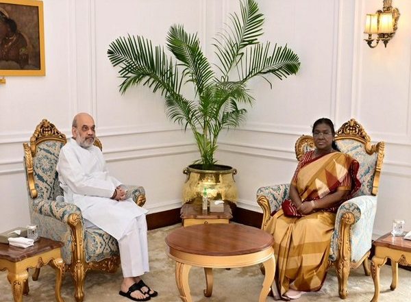 India News | Union Minister Amit Shah Calls on President Droupadi Murmu